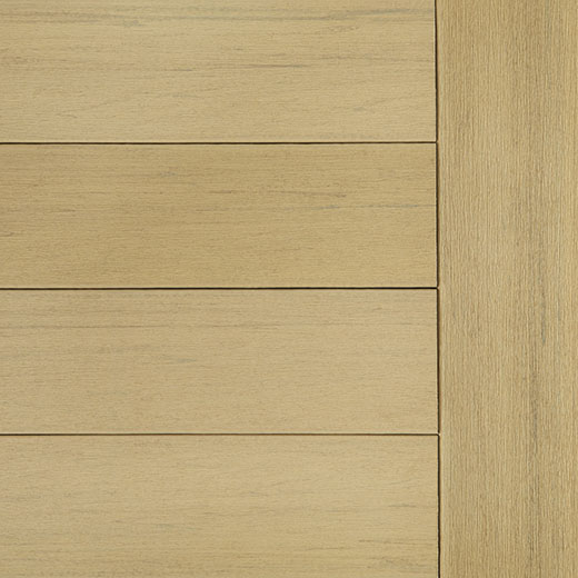 TimberTech Terrain+ kolekcijos terasa, lentų spalva Natural White Oak.